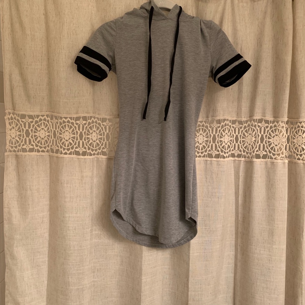 Hooded mini dress